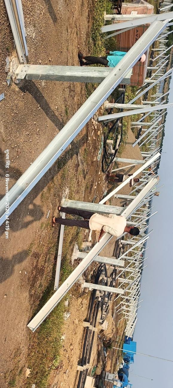 Aerial view of Gadewadi solar farm